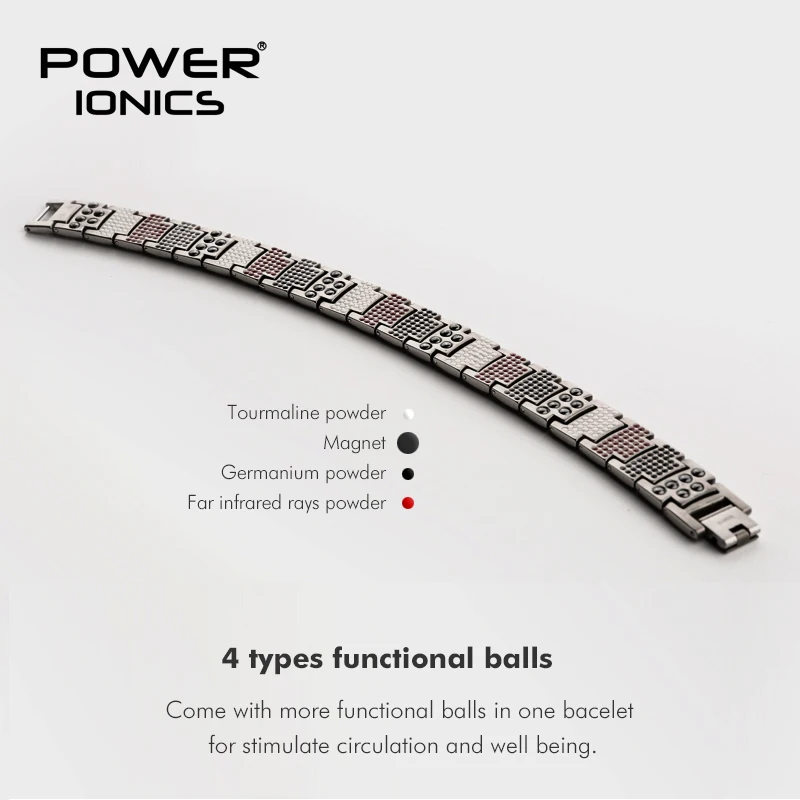 Power Ionics 4 в 1 100% титановый мужской анион FIR магнитный германиевый аксессуар для