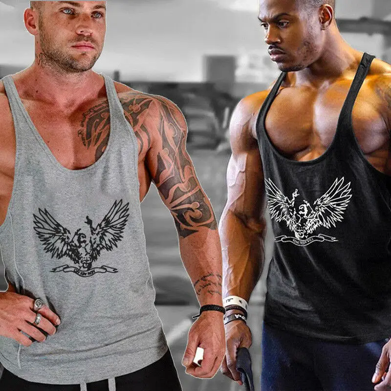 Лидер продаж оригинальная мужская майка для тренажерного зала с Y-образным
