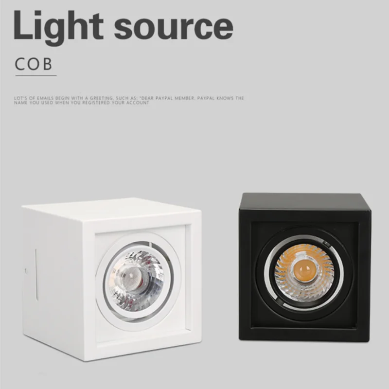 Супер Яркость AC 85 230V площадь поверхностного монтажа светодиодный COB СИД Dimmable вниз