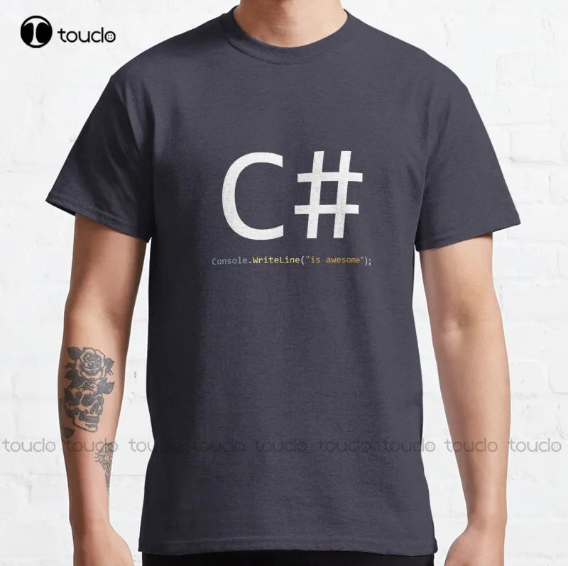 

New C# Is Awesome - Computer Programming Classic T-Shirt Cotton Tee Shirt S-3Xl dog tshirt Custom aldult Teen unisex
