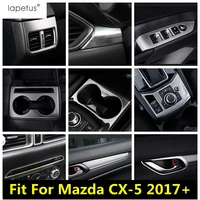 door armrest panel handle bowl gear frame water cup holder cover trim kit for mazda cx 5 2017 2022 stainless steel accessories