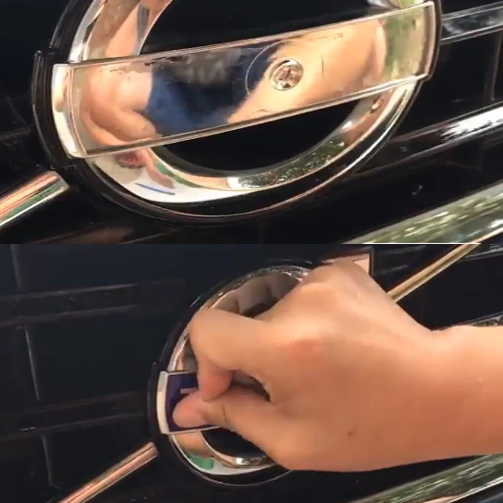 Черный Автомобильный значок наклейка на переднюю решетку бампера для решетки Volvo