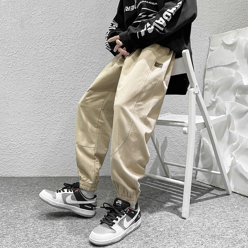 

Новый универсальный комбинезон, модные мужские леггинсы, свободные брюки 9/10