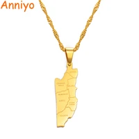 anniyoc belize map cities pendant necklaces for women gold color charm belizes maps jewelry patriotic gifts 168821