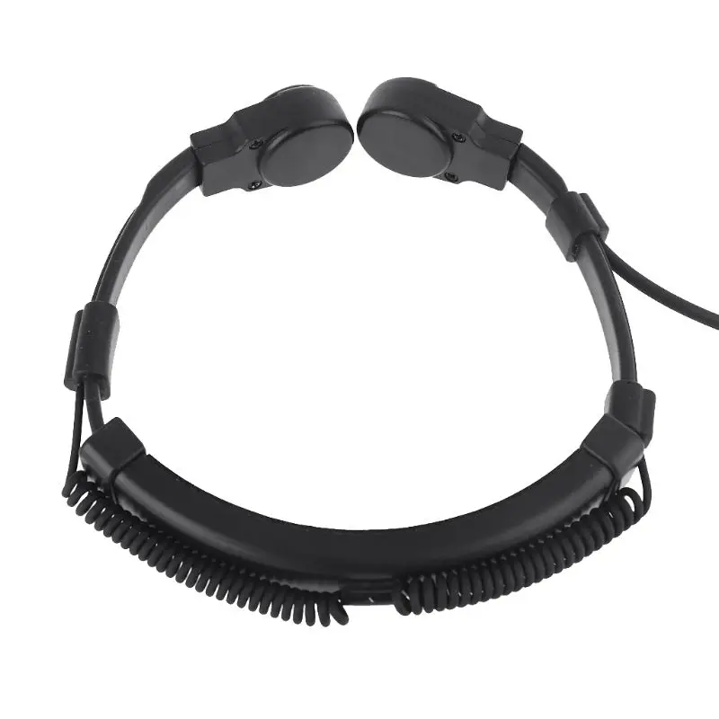 

Telescopic Heavy Duty -Tactical Throat Vibration Mic Headphone Headset Microphone NATO Plug for Walkie Talkie Radio