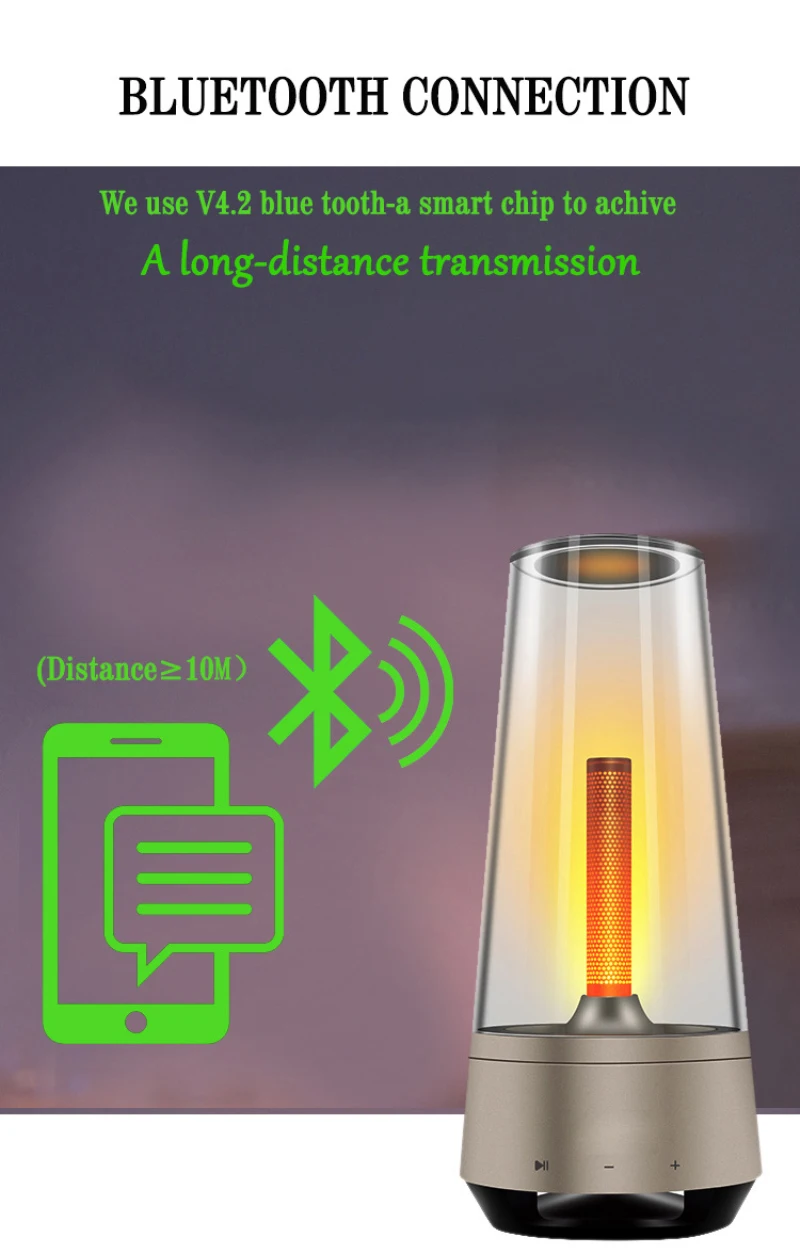 

Night Lights Atmosphere Light Breathing Lamp For Your Phone candle light Candle Light With Bluetooth Speaker Lights