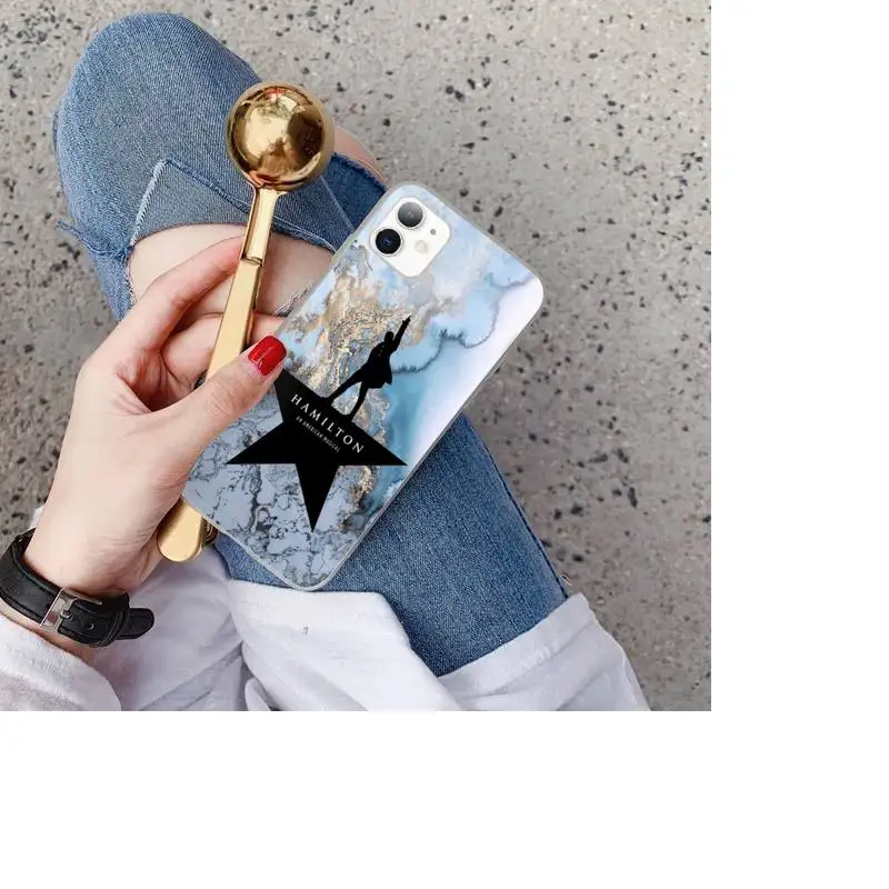 

YNDFCNB Hamilton Musical Lyrics Black Cell Phone Case For iPhone X XS MAX 6 6s 7 7plus 8 8Plus 5 5S SE 2020 XR 11 11pro max