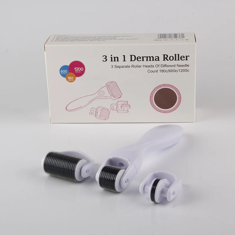 DRS 3 в 1 Дерма роллер оригинальные микро иглы мезороллер микроиглы массажер лицо
