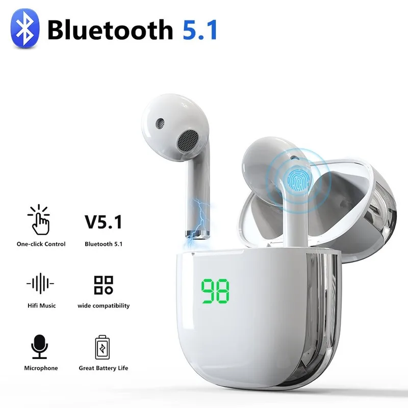

K6 TWS bluetooth Earphone Touch Control LED Display Smart Connect Pocketable Strong Compatibility Wireless TWS Earphones