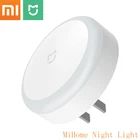 Ночник Xiaomi Mijia, миниатюрный светильник с сенсорным управлением, с вилкой Стандарта США, для детской, гостиной, спальни