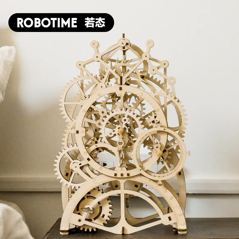 

DIY Hand-assembled Mechanical Model Wooden Pendulum Clock Toy Creative Birthday Gift