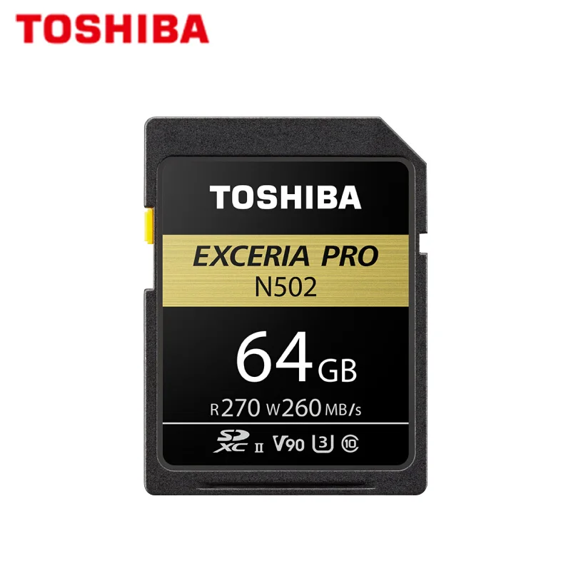 Оригинальная карта Toshiba sd-карта Exceria Pro SDHC 32 Гб SDXC 64 Гб 128 ГБ V90 UHS-III C10 флэш-карта памяти N502 Max 270 МБ/с./с