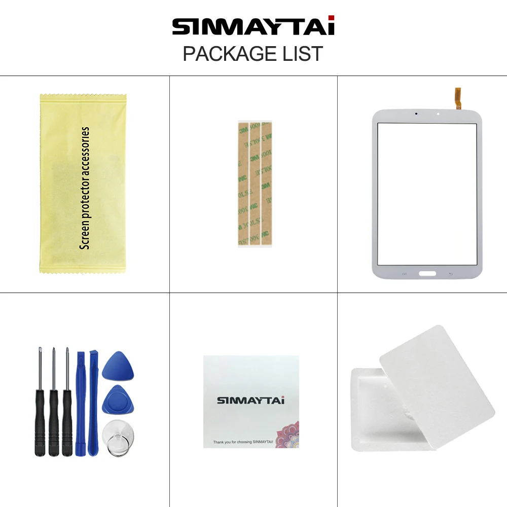 8 0 дюймовый черный для Samsung Galaxy Tab 3 T310/Φ T311 Tab3 ЖК сенсорный экран Объектив Стекло