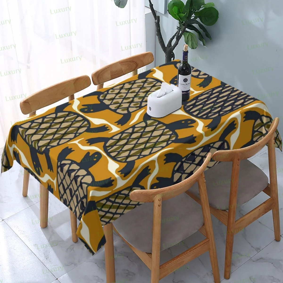 

Tablecloth Rectangle 54 X 72 Inch Waterproof Table Cloth Anti Wrinkle Table Cover for Kitchen Dining Room