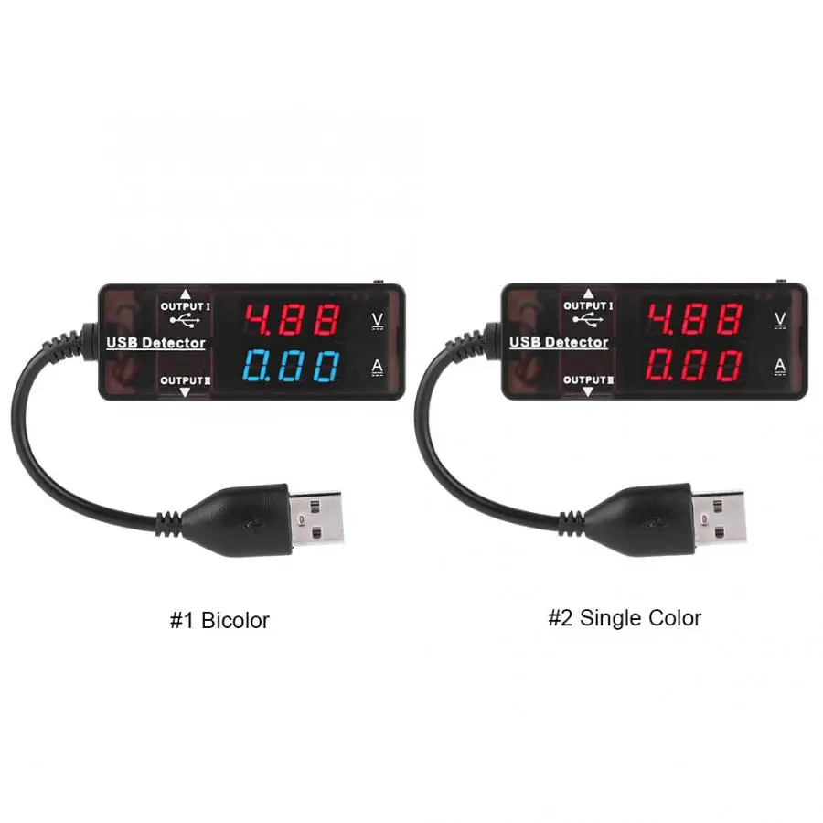 

USB Tester Dual Display Voltmeter Ammeter Voltage Current Meter Battery Capacity Tester Power Charger Capacity Detector YB26VA