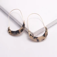 za 2020 tortoiseshell leopard print acrylic earrings for women acetic geometric moon long statement drop earrings fashion gifts