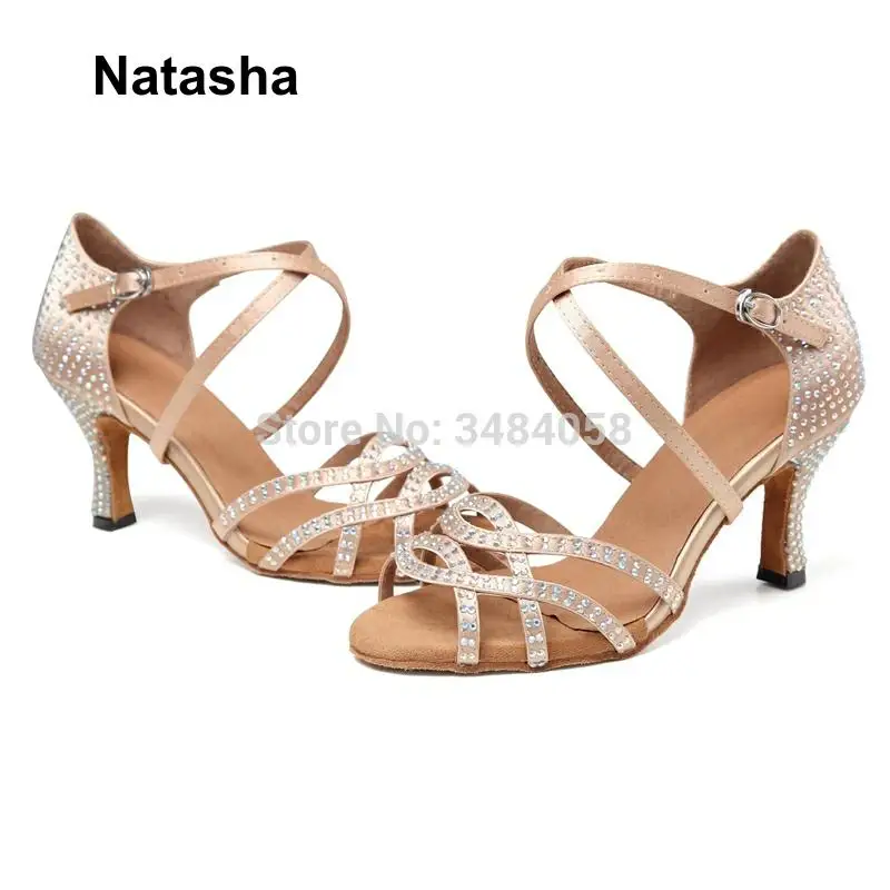 Танцевальная обувь Natasha для взрослых со стразами танцевальная
