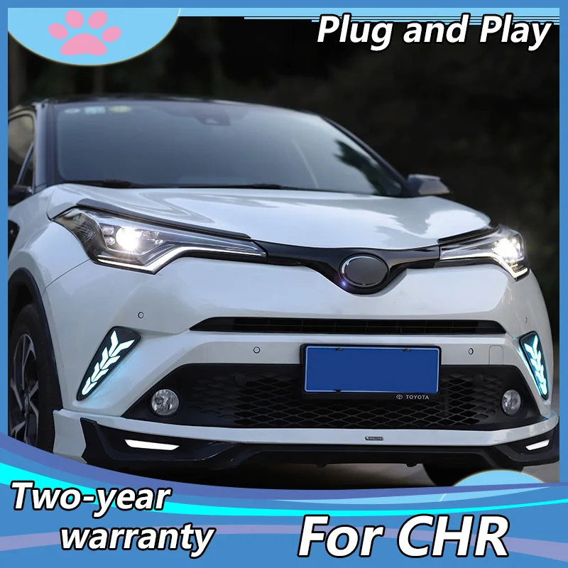 

Car Styling for 2018-2019 New Toyota CHR Headlights ALL LED Headlight DRL Bi-LED Lens High Low Beam LED with dynamic turn signl