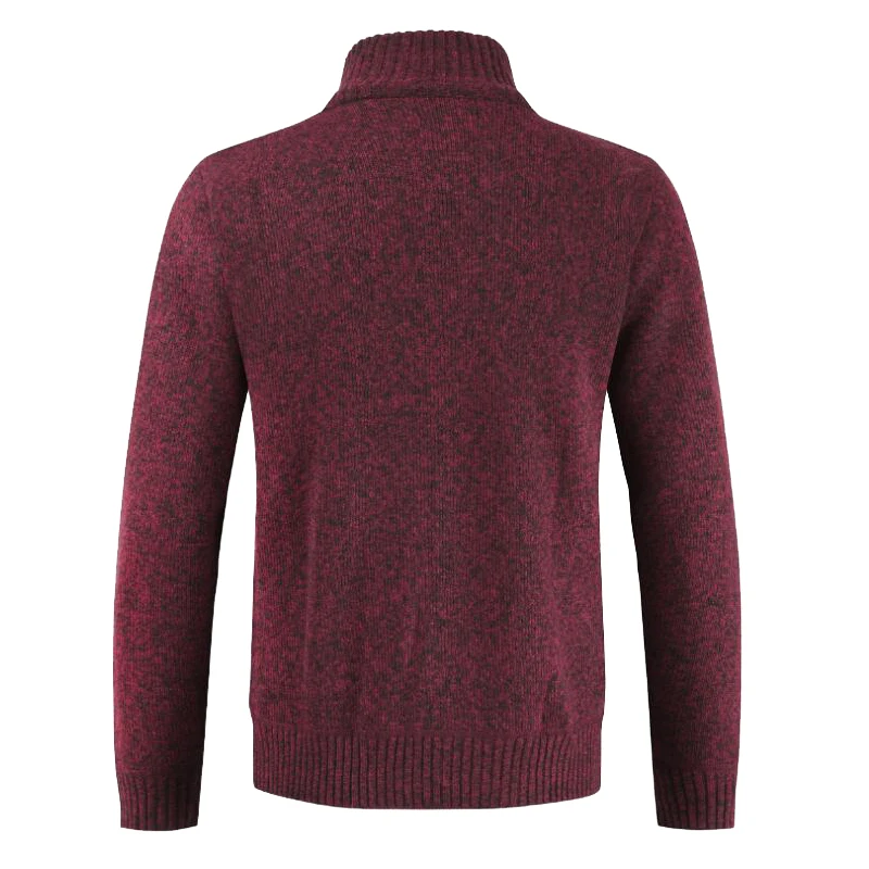 Мужской толстый флисовый зимний свитер кардиган Осенний вязаный Повседневный на