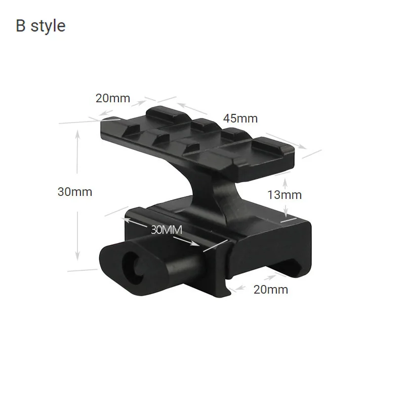 Высокий кронштейн для прицела VULPO подходит рельсов picatinny 20 мм|riser rail|picatinny railrail mount |