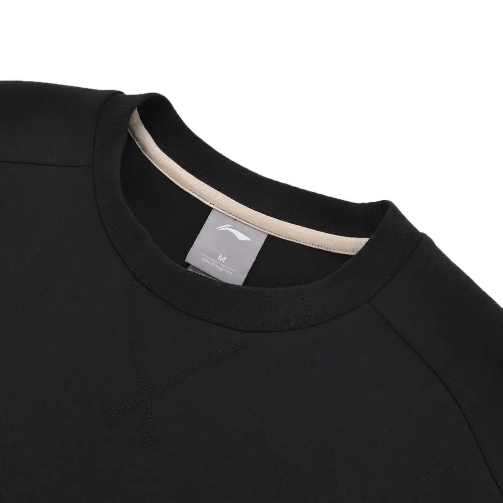 Женская толстовка с круглым вырезом Li-Ning модная свободная спортивная из 66% хлопка