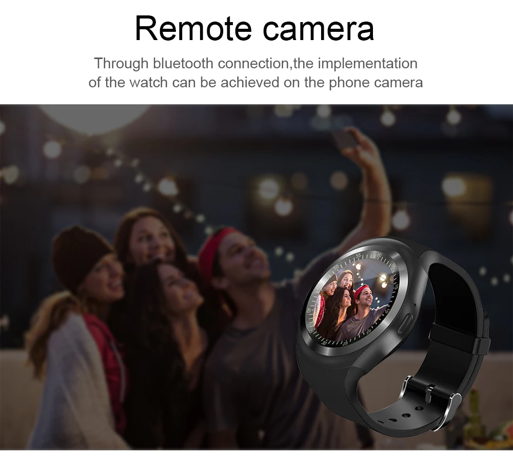 Y1 Смарт-часы фитнес-трекер Bluetooth Android SmartWatch телефонный звонок GSM SIM пульт дистанционного управления камера монитор сна часы Спорт Шагомер