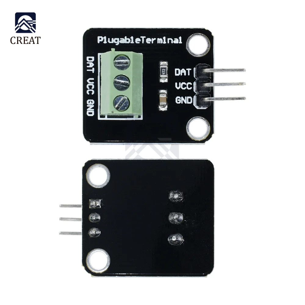 DS18B20 Temperature Sensor Module Kit Waterproof 100CM Digital Cable Stainless Steel Probe Terminal Adapter For Arduino | Электронные