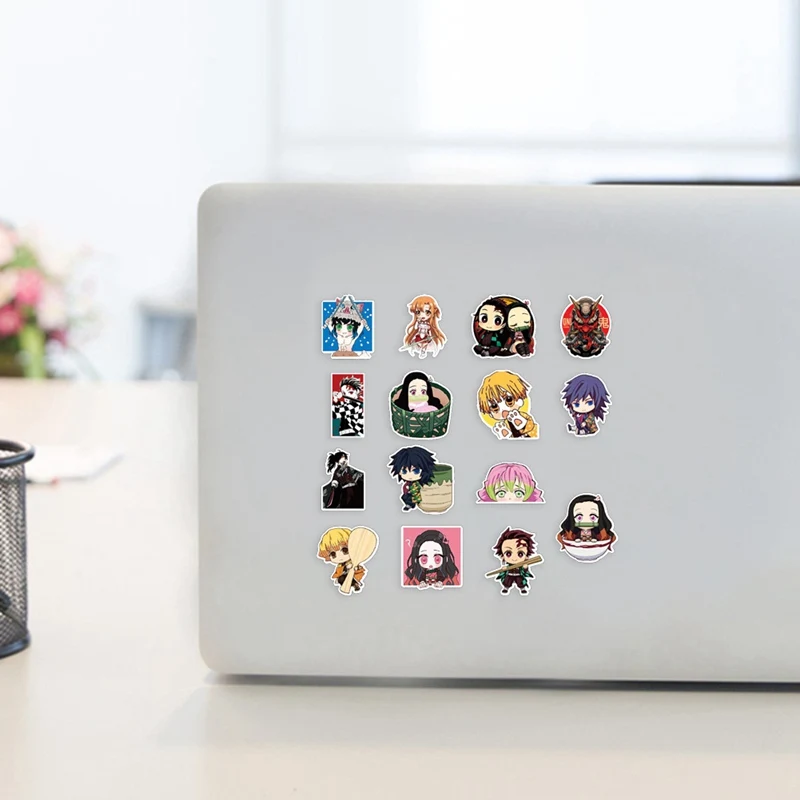 

100 Pcs/Set Anime Demon Slayer Stickers Decorative Stationery Kimetsu No Yaiba Doodle Stickers For Guitar Skateboard Luggage