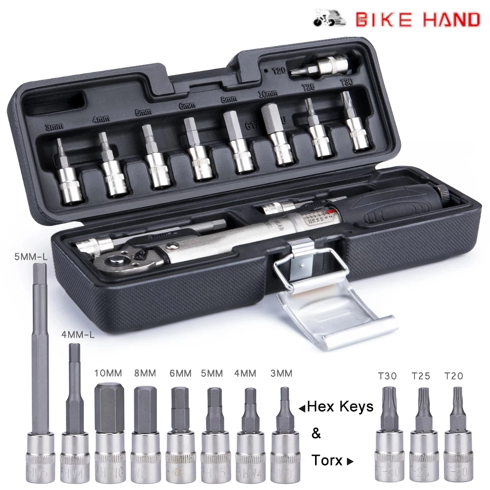 Torque Wrench Kit 2-24 Nm Bike Ratchet Torque Wrench Set Mul