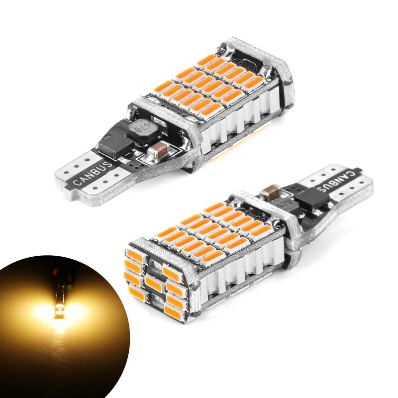 2шт Canbus W16W T15 920 921 912 светодиодный 4014 45 чипов обратный Светильник лампы резервные
