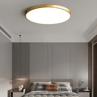 modern led ceiling lights for bedroom chandelier living room decorative ultra thin copper nordic ceiling lamp simplicity round