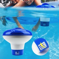 swimming pool floating chlorine tablets dispenser with thermometer chlorine disinfection automatic applicator pump for 5in pool