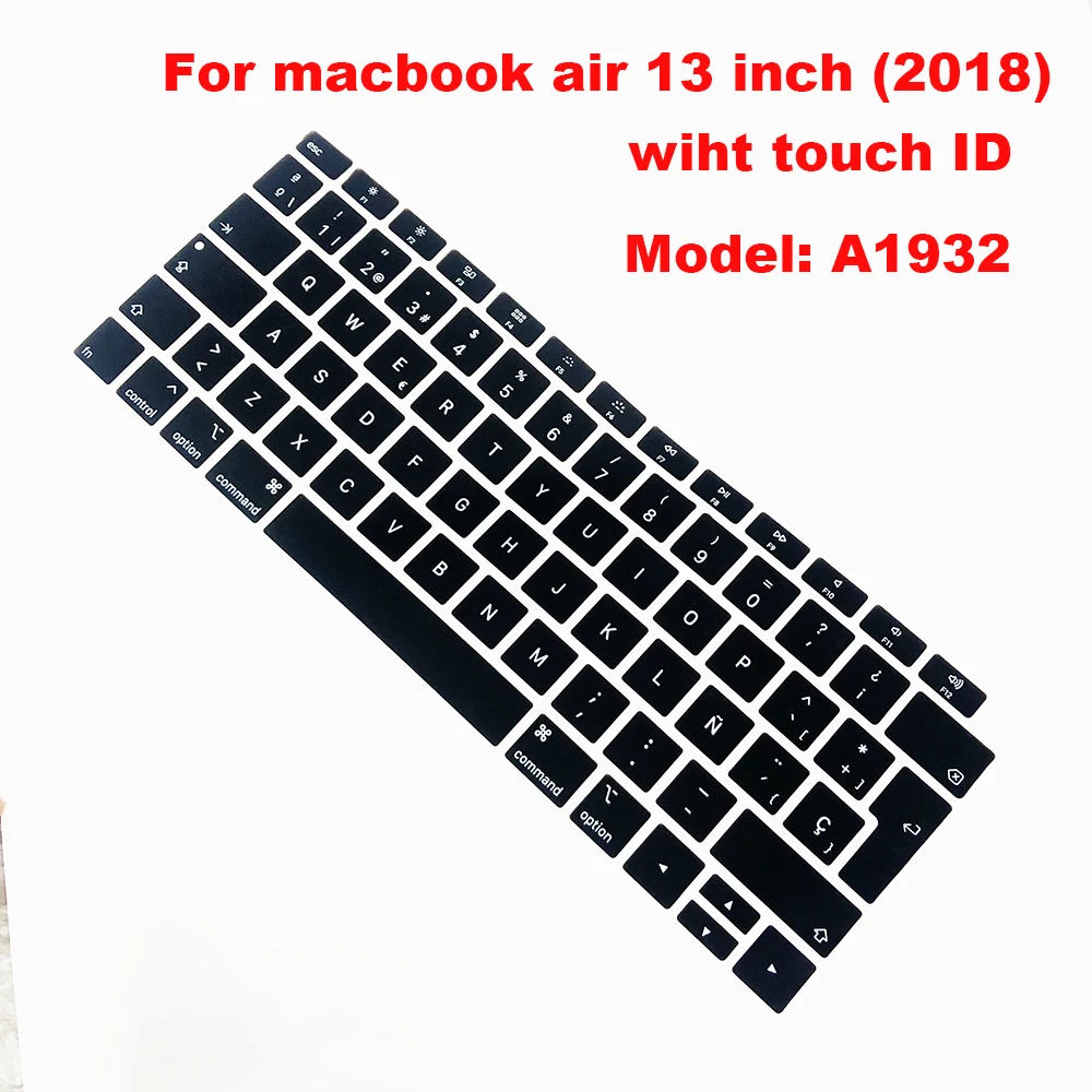 Spanish EU-Enter EU-Key Keyboard Cover Protector for Macbook Pro 13Air 11 12 15 touch bar A1706/A1466/A1707/A1990/A2159/A1932