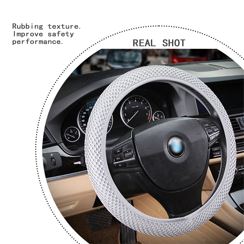 CNPARTS Car Steering Wheel Covers Nylon Anti-sweat Slip Control For Mercedes W203 W211 W204 W210 Benz BMW F10 E34 E30 F20 X5 E70 |