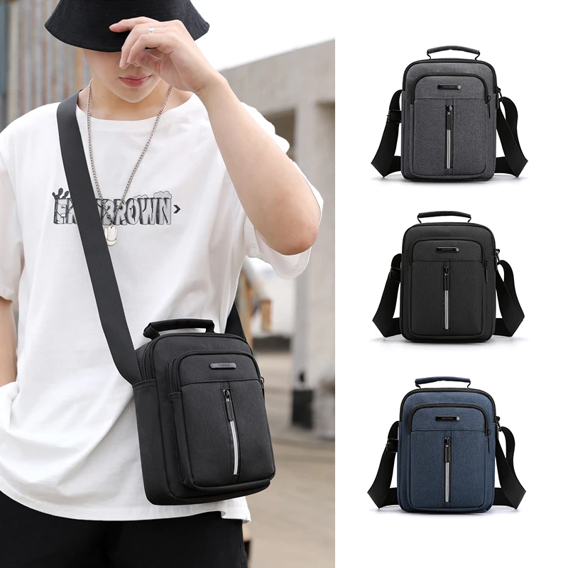 

Mini practical men crossbody bags retro sturdy nylon men's shoulder bag casual outdoor short-distance travel bags
