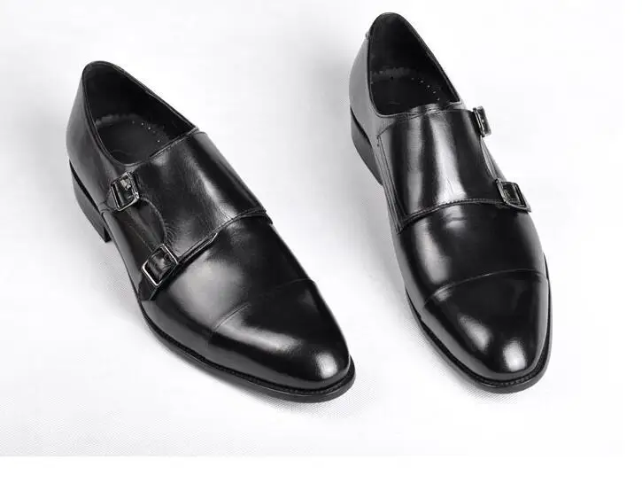 Итальянские кожаные мужские модельные туфли в деловом стиле Трендовые