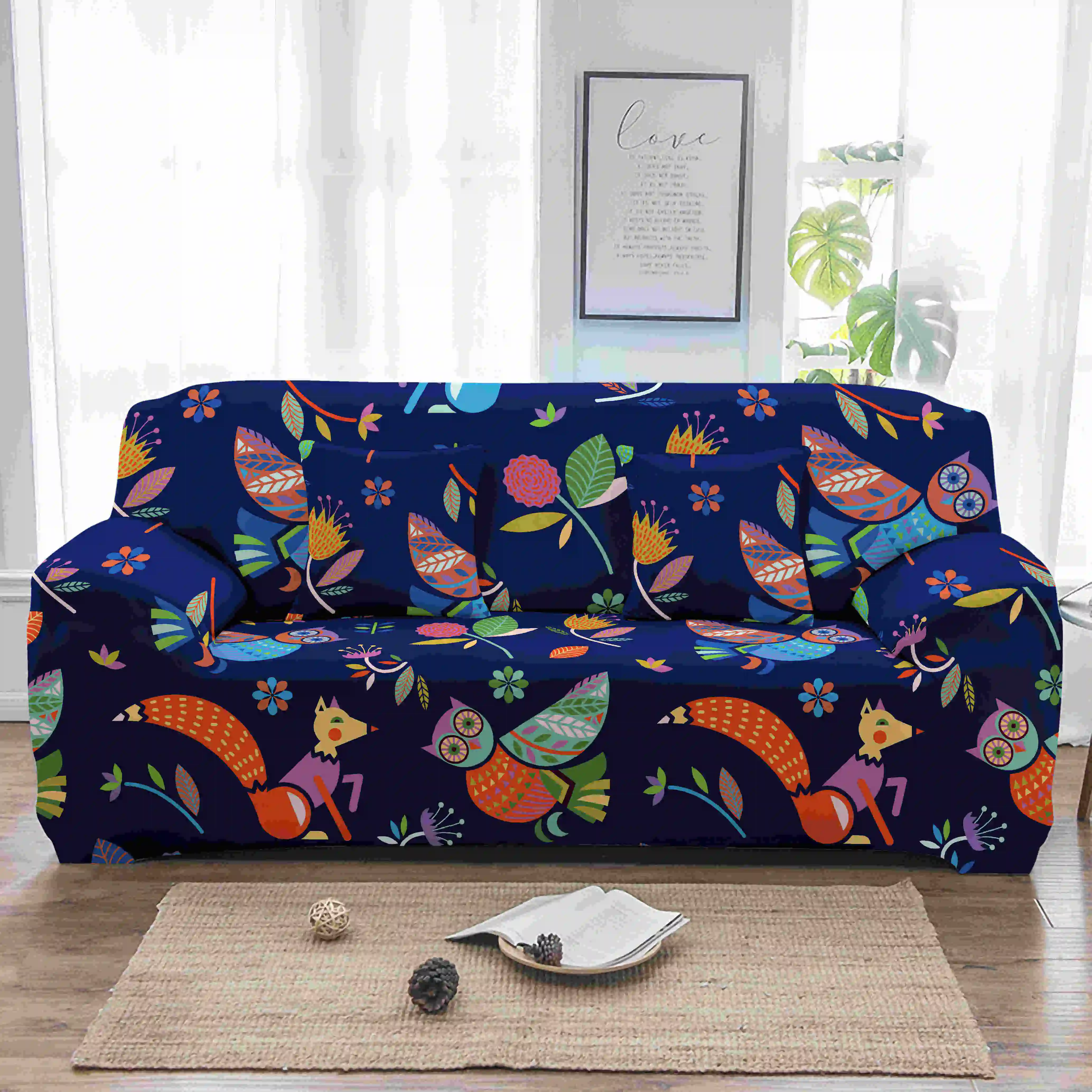 Домашний чехол для дивана с принтом совы эластичный гостиной 1/2/3/4 места чехлы |