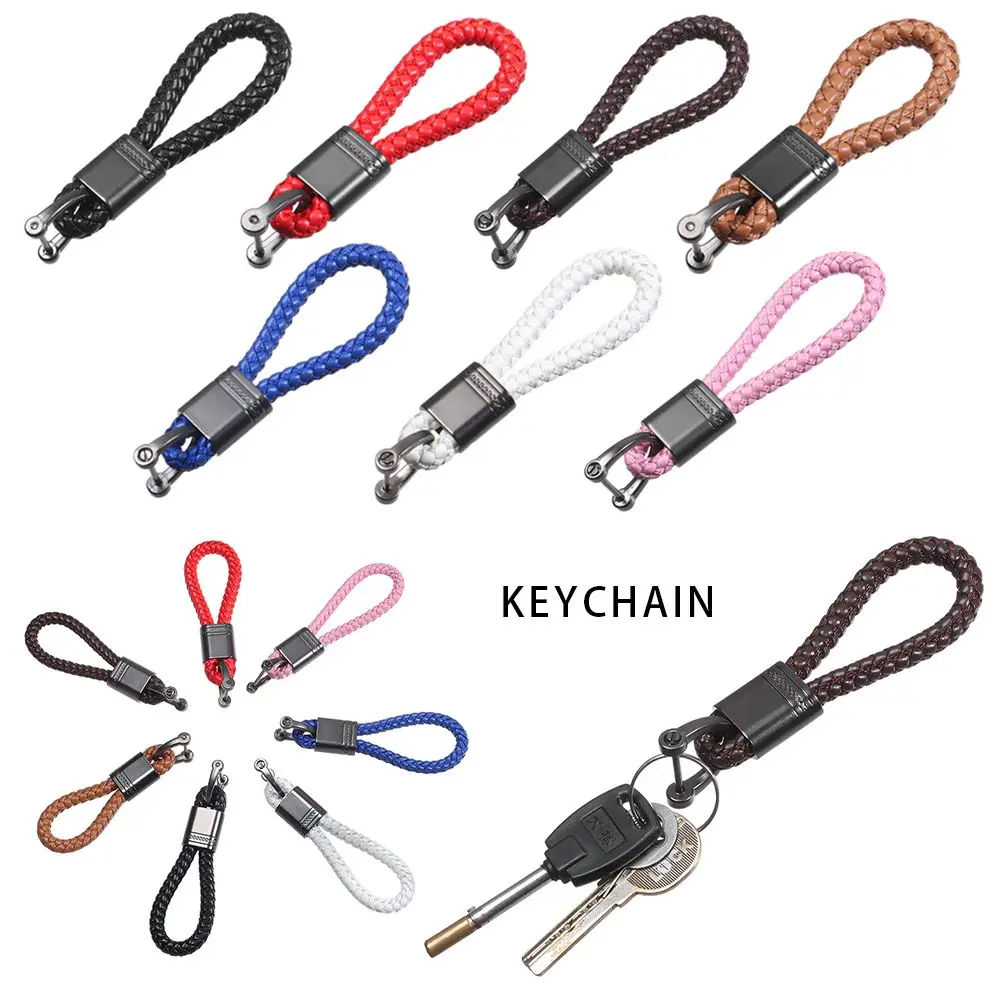 

Handmade Detachable Keyrings Accessories Camping Keys Ring Key Chain Holder Outdoor Car Keychain Genuine Leather Buckle