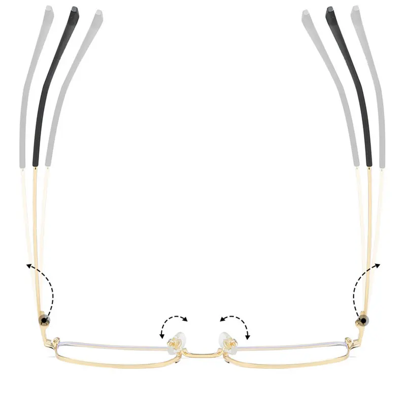 

Metal Glasses Frame Full Rim Eye Glasses Men Business Style Myopia Spectacles Anti Blue Ray Optical Glasses with Spring Hinges