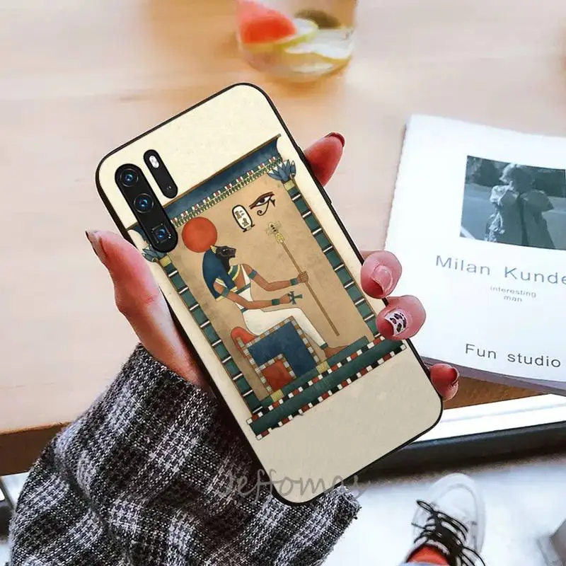 

Egypt art print queen pharaoh sphinx Phone Case For Huawei honor Mate P 9 10 20 30 40 Pro 10i 7 8 a x Lite nova 5t