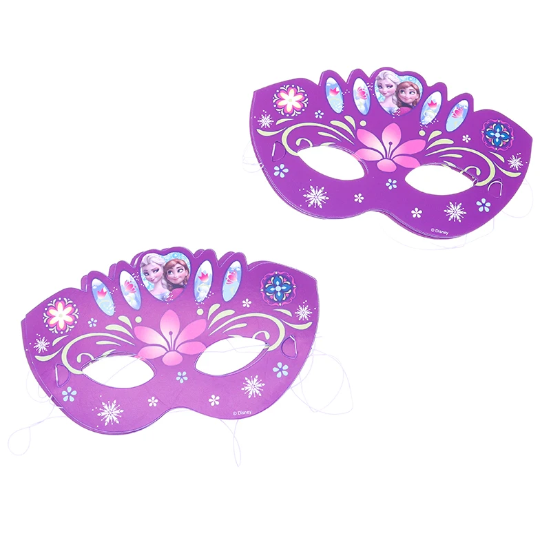 

Purple Frozen Party Characters Themes Disposable Tableware Set Napkin Paper Plates Cups Hats Children Birthday Party Decorations