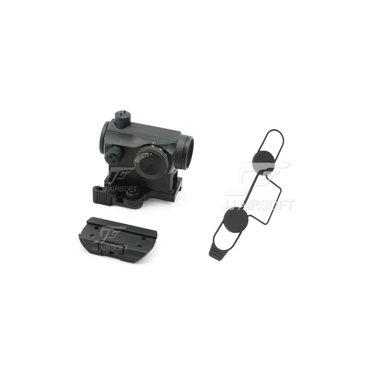 JJ Airsoft Micro 1x24 красная точка с креплением QD Riser низкое крепление & Killflash / Kill Flash