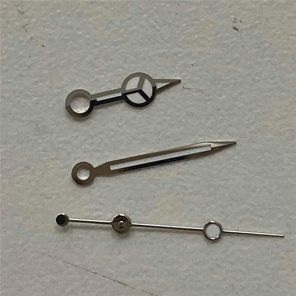 

Silver Watch Hands for 8215/8200/821A/GD3804 for Mingzhu 2813 Movement Green Luminous Three Pointer