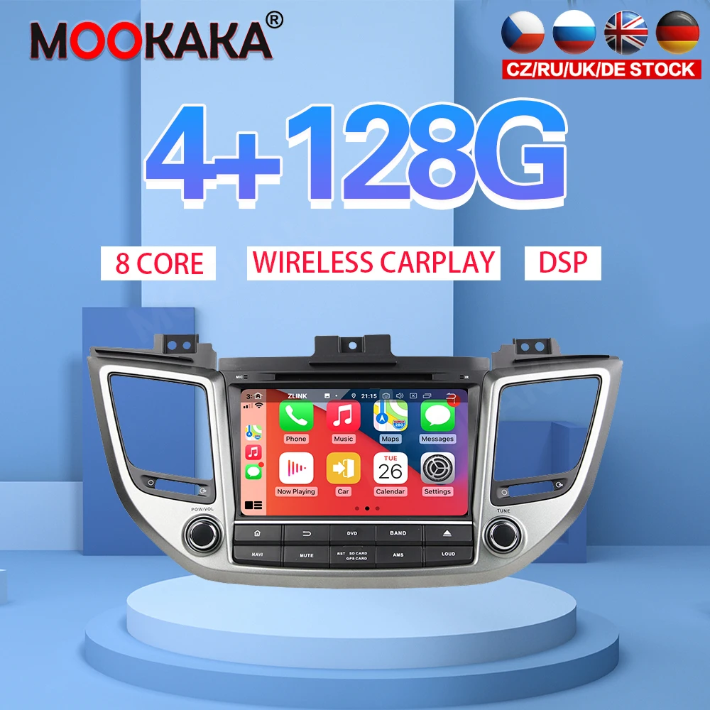 

7" Android 10 PX6 4G 128GB Car Player For Hyundai IX35 2015 Car GPS Navi CarPlay Head Unit DSP Stereo