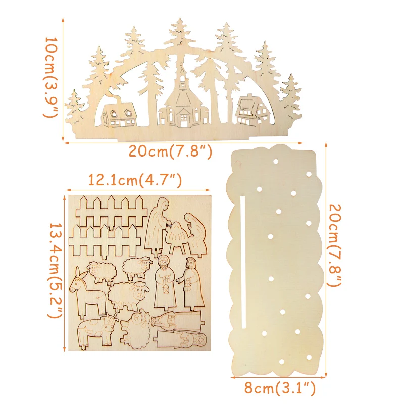 Cyuan DIY креативные рождественские поделки деревянные украшения для дома украшение