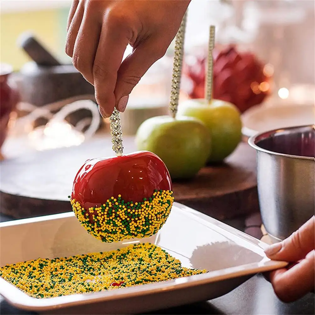 12 шт./компл. шпажки с яблоками модные декоративные блестящие зубочистки для