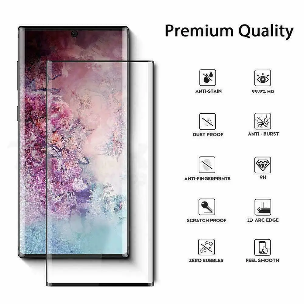 3D полное покрытие из закаленного стекла для samsung Galaxy Note 10 Plus Защита экрана для samsung Note 10 защитная пленка
