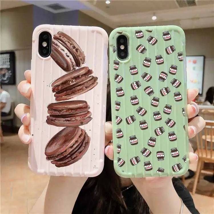 Милый чемодан на колесиках для шоколада текстурный чехол телефона IPhone 11 Pro Max X XS MAX