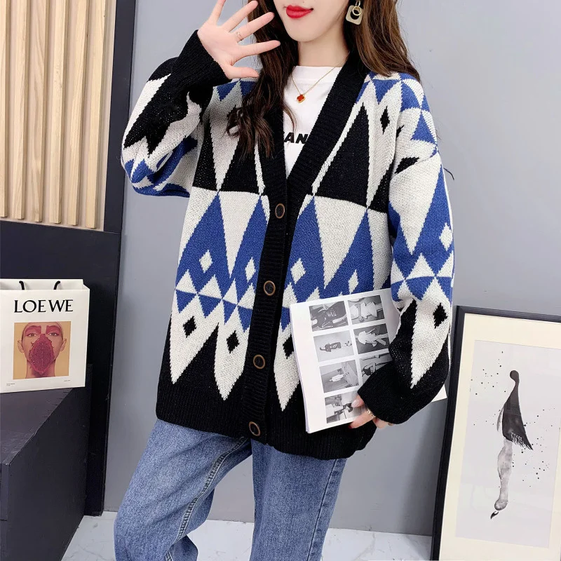 

Cmaz Real Shot Sweater Coat for Women Autumn and Winter 2021 New Lazy