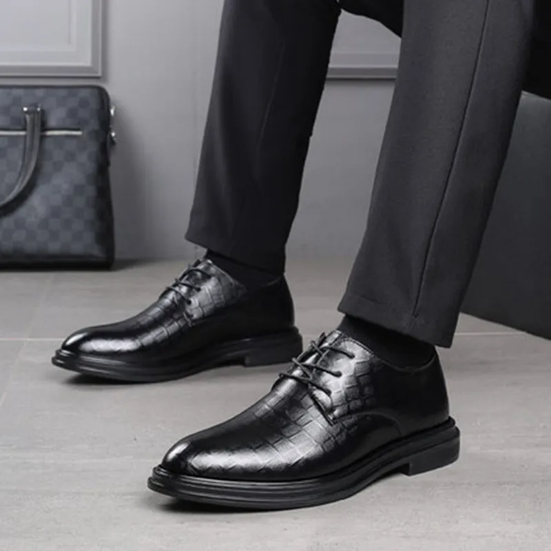 Мужские кожаные мокасины коричневые или черные повседневные туфли из дышащего